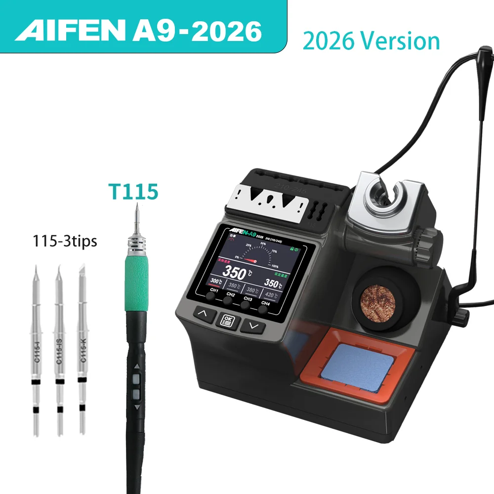 AIFEN A9-2026 Soldeerstation 180W Power Compatibel T210 T115 T245 Ijzeren Handvat voor Telefoon Moederbord PCB Chip Lassen reparatie