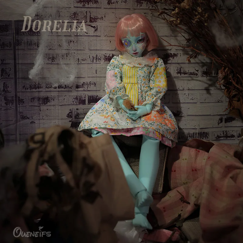 

BJD кукла 1/4 Dorelia 40 см Лоскутная стильная юбка и красочное лицо макияж Смола Искусство Подарки шарнир Кукла