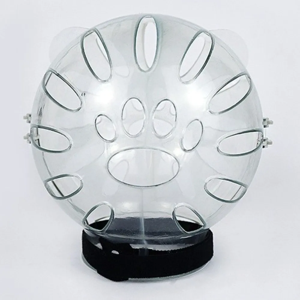 غطاء رأس قطة على شكل كرة يساعد على العناية بالحيوانات الأليفة، غطاء رأس قوي وشفاف للحيوانات الأليفة، غطاء أمان قابل للتنفس ومضاد للعض، قناع تقليم الأظافر #4