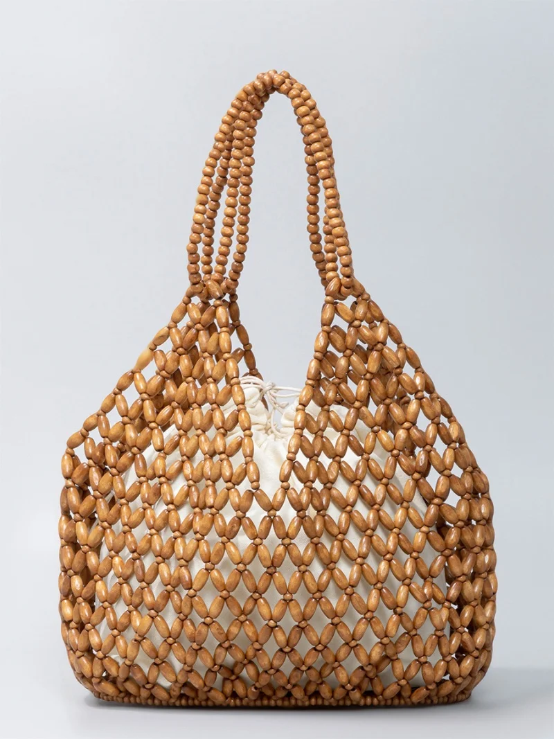

Trendy Bohemian Woven Hand Bag Female Style Handmade Hollow-out Handbag Exquisite Design Summer Beach Handbag
