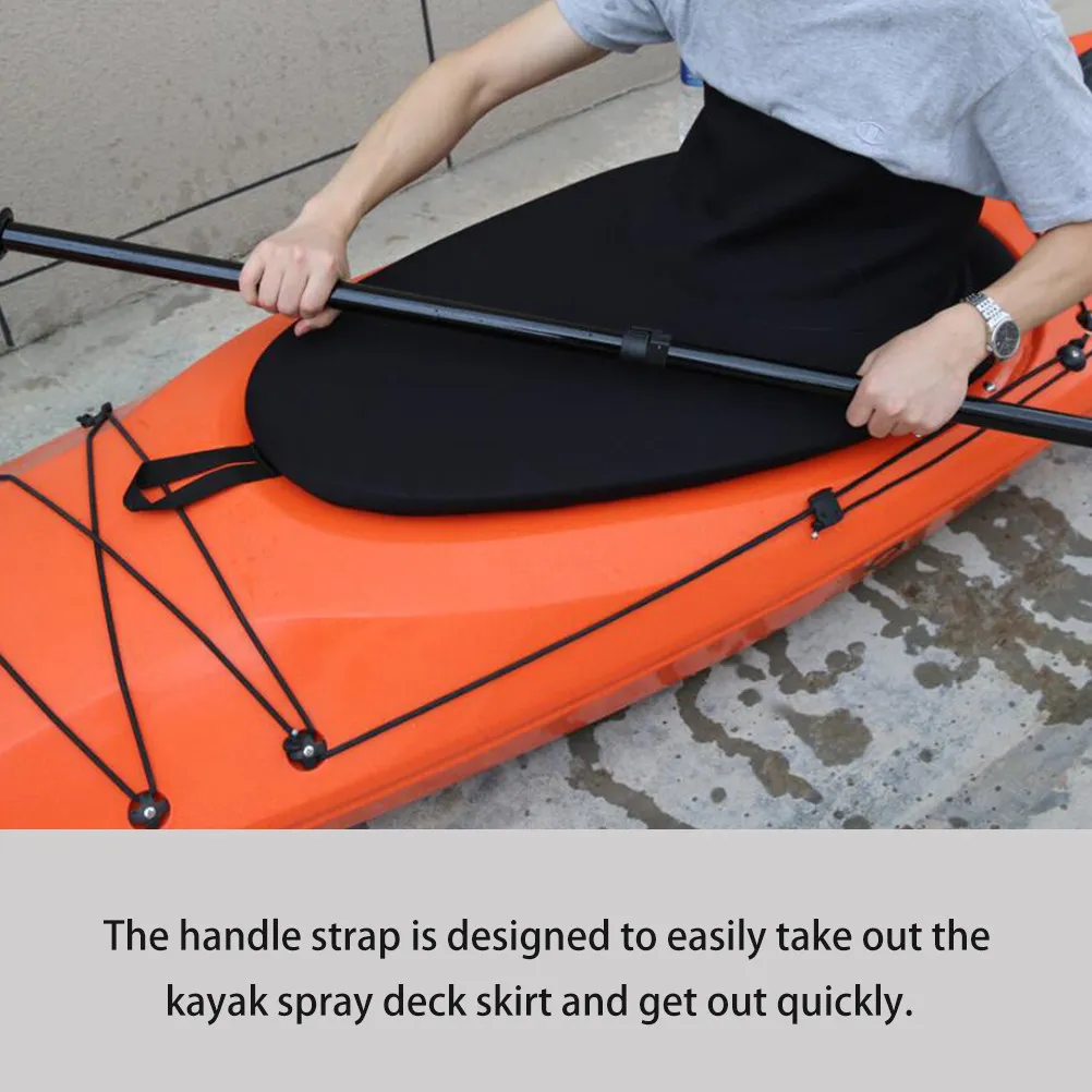 

Waterproof Kayak Spray Deck Skirt Professional Free Size 85-105Cm with Handle Strap Anti-Slip for Kayaking Canoeing