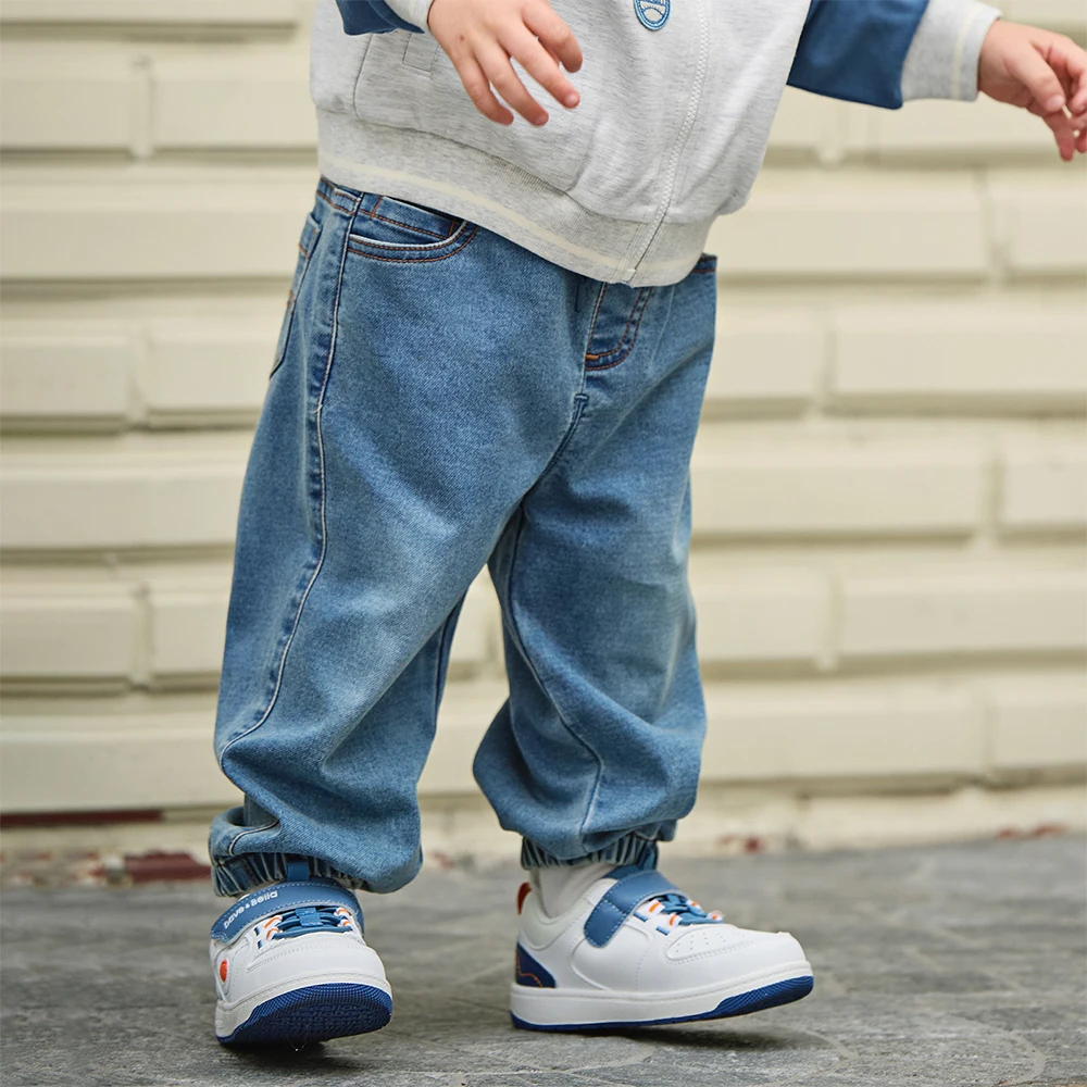 Dave Bella Children Elastic Jeans Boys Clothing Autumn Spring Kids Fashion Denim Trousers Baby Outdoors Cowboy Pants DB1260264