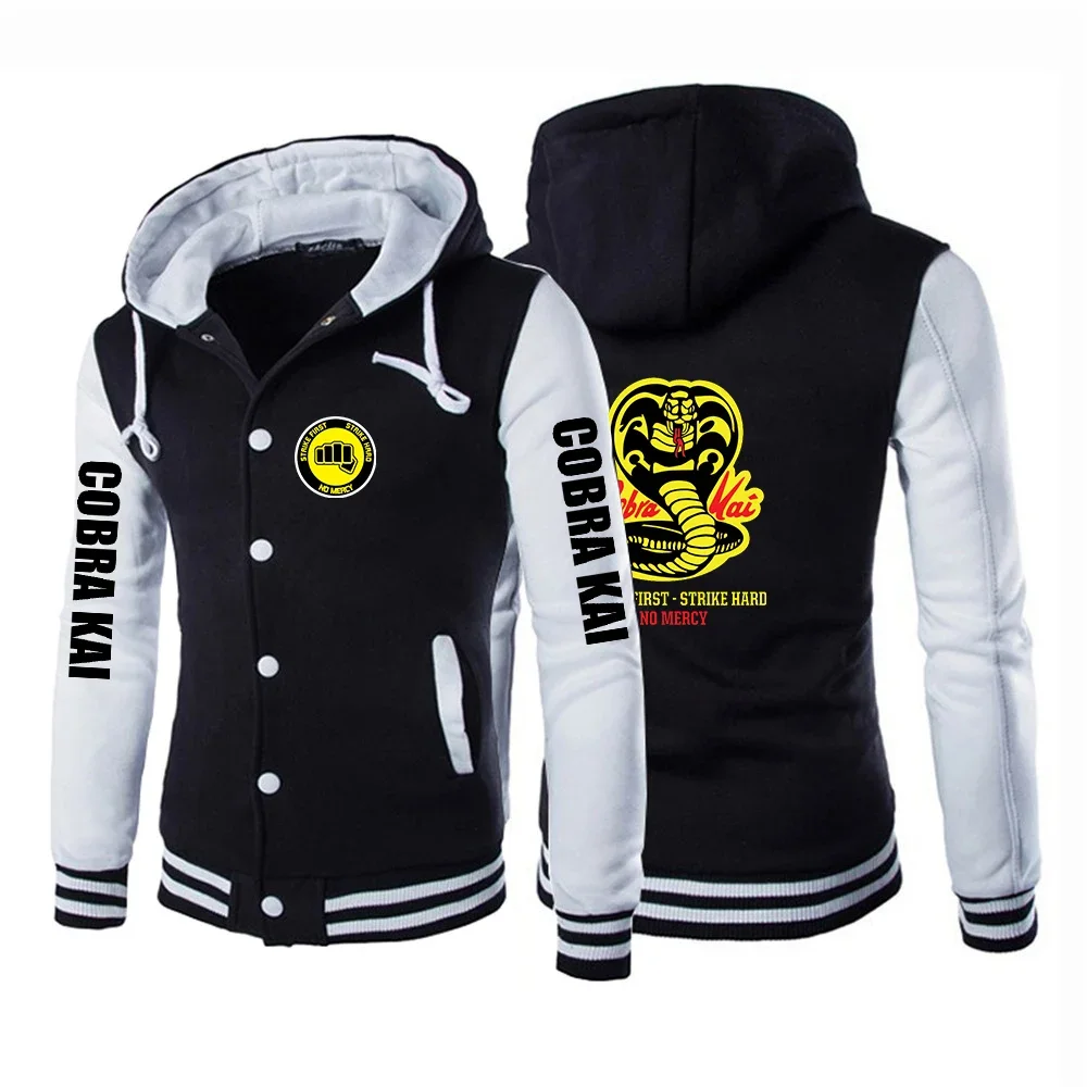 Cobra Kai Printing Fashion 2024 New Man's Spring and Autumn Baseball Uniform Cotton Hoodies High Quality Classic Sweatshirt Coat