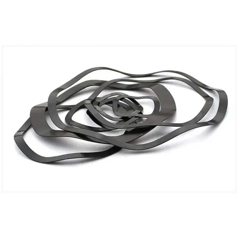 

Three Wave Spring Washer Black Type Gasket Carbon Steel Crest M3-M118 Buffering Spring Elastic Machine Washers Shock Absorption