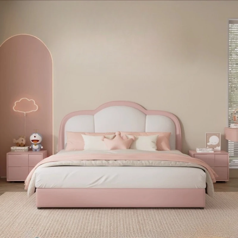 

Modern Unique Bed Queen Size Nightstands Princess Frame Bed Sleeping Headboards Kids Mobili Per La Casa House Accessories