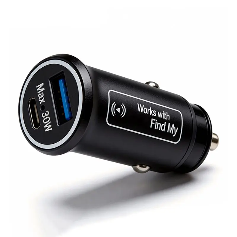 ABGI 30W Fast Car USB Type C for Android iOS Smart Vehicle Locator Adapter GPS Tracker