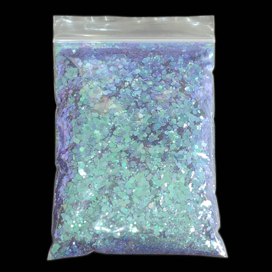 20 g/saco mix camaleão hexágono prego glitter lantejoulas chunky holográfico camaleão glitter brilhante manicure unhas flocos decoração