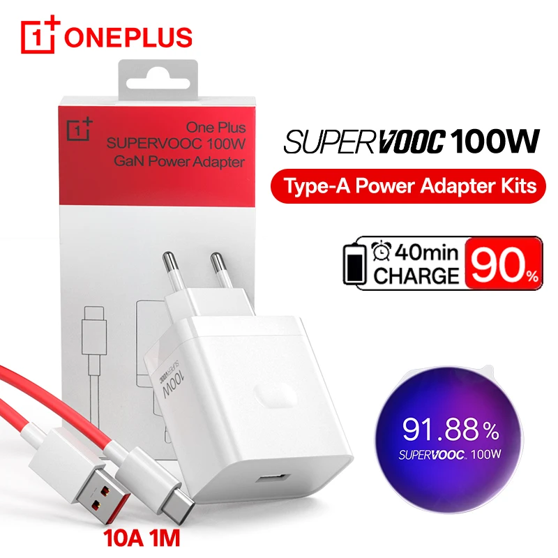 Original OnePlus SuperVOOC Charger 100W for OnePlus 15T 13R 12 11 10 Nord 5 CE6 Pad 4 OPPO Realme Fast Charging USB Type C Cable