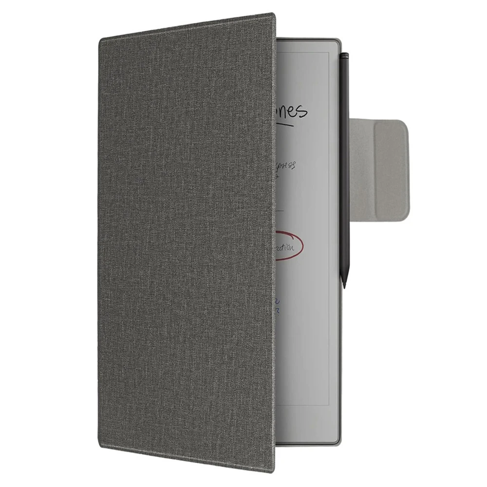 For ReMarkable Paper Pro Move Case Magnetic Closure PU Leather Flip Protective Cover Auto Wake  /  Sleep - Grey