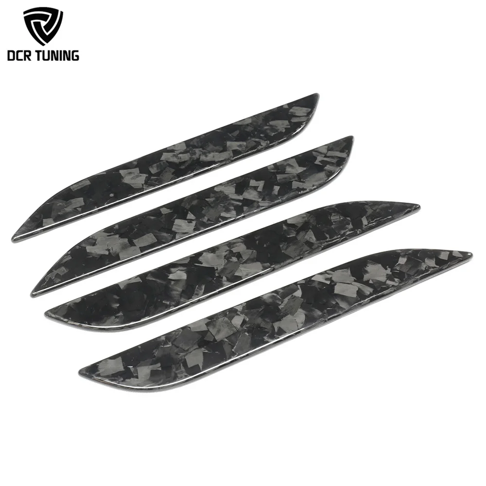 For Tesla MODEL S 2021+ 3K Prepreg Carbon Fiber Stick Door Handle Cover Exterior Real Carbon Door Panel Overlay Handle Protector