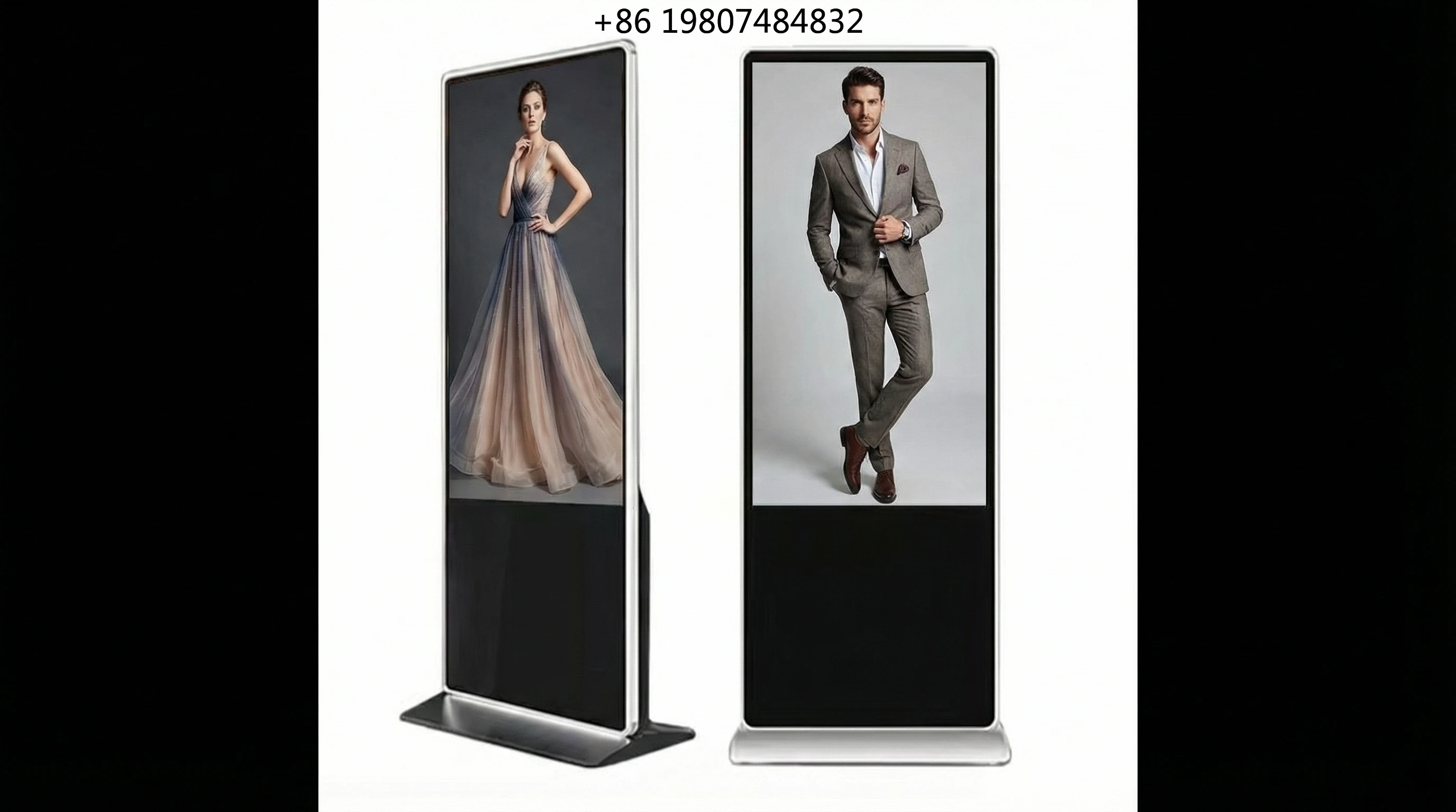 Retail Ultra Slim Signage Display with Stand 32 43 49 55 65 75 Inch 2026 New Commercial Hotel Directory for