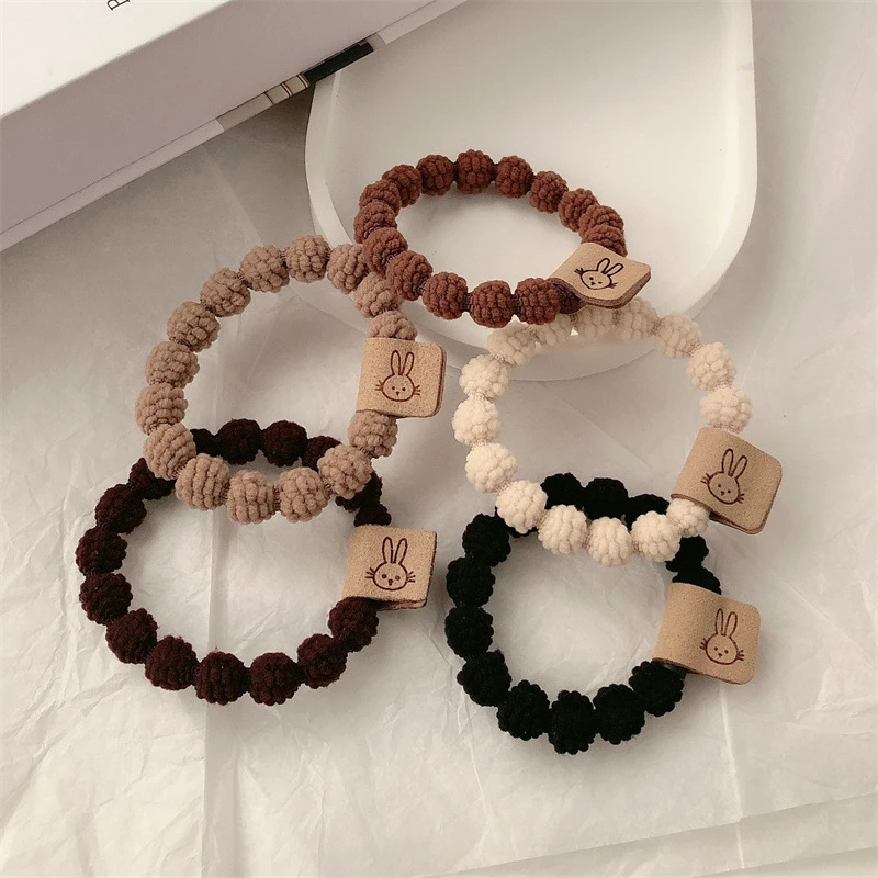 

New Rabbit Headband Hair Loop， Women's Simple Headband Rubber Band Headband High Elastic and Durable Headband Hair Accessories