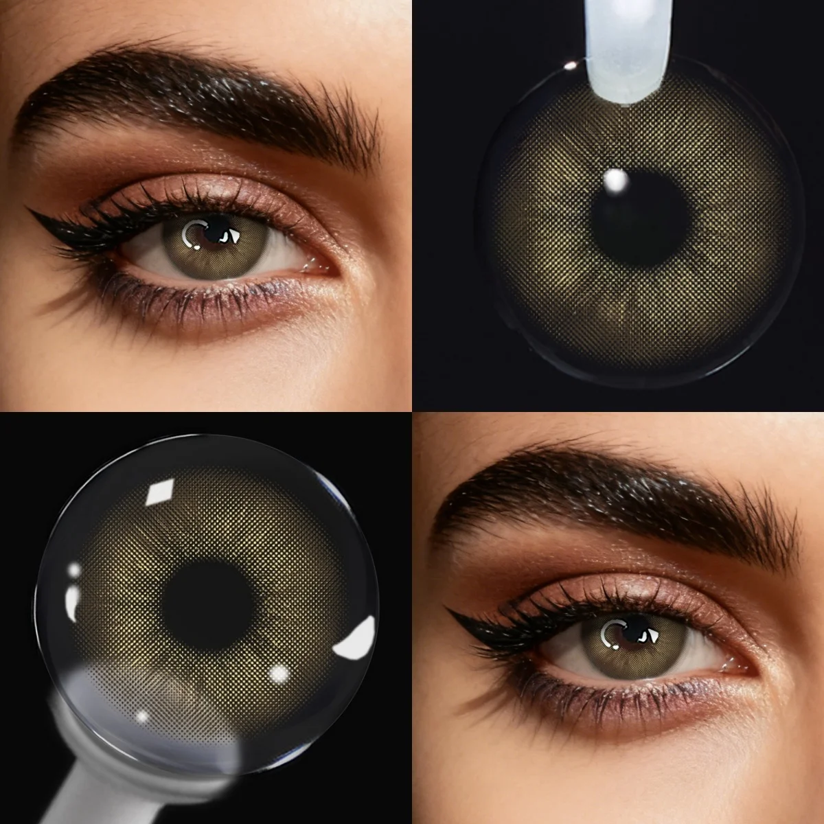 Visuashow 2 Stück Blaue Farblinsen für Myopie mit Stärke, Jährlich Tragbar, Rezeptpflichtig, Kleine Pupille. Weiche Kosmetiklinsen, angenehm zu tragen, für natürlichen und schönen Blick – Detail 2