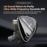Auriculares intrauditivos KZ Libra X, auriculares bajos con Cable desmontable, auriculares HiFi IEM, auriculares dinámicos ultraanchos para entusiastas de la música