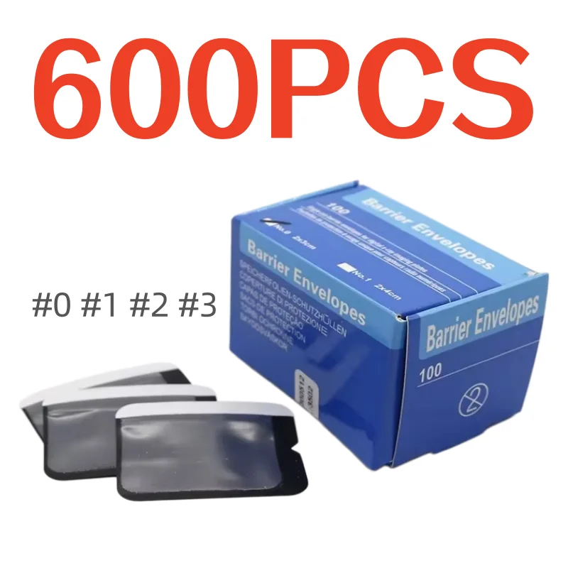 600pcs Dental X Ray Barrier Envelopes Disposable Size 0/1/2/3 Protective Pouch Cover Bags For Phosphor Plate