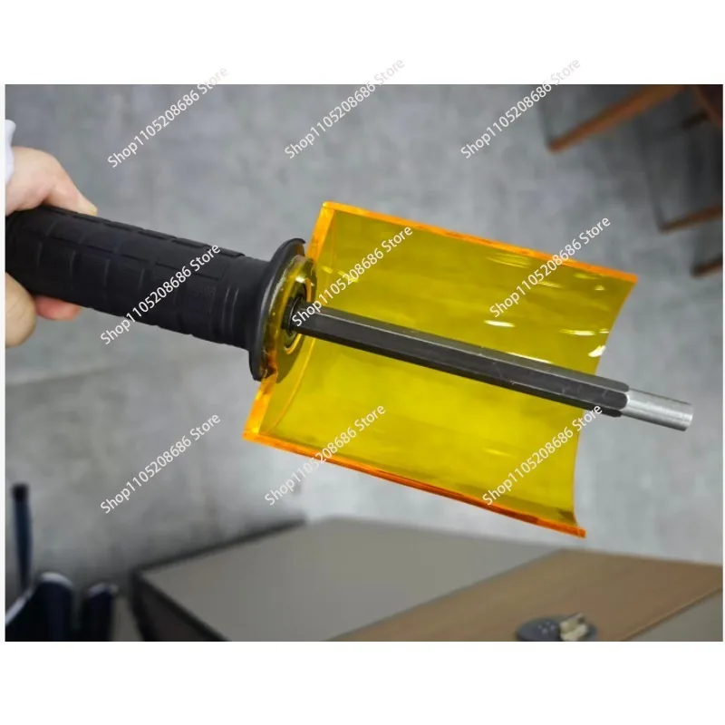 10CM Roller Roto Brush for Cross-Country Ski Waxing Fits Stainless Steel Horse Hair Nylon Handle and Safety Shield Hood