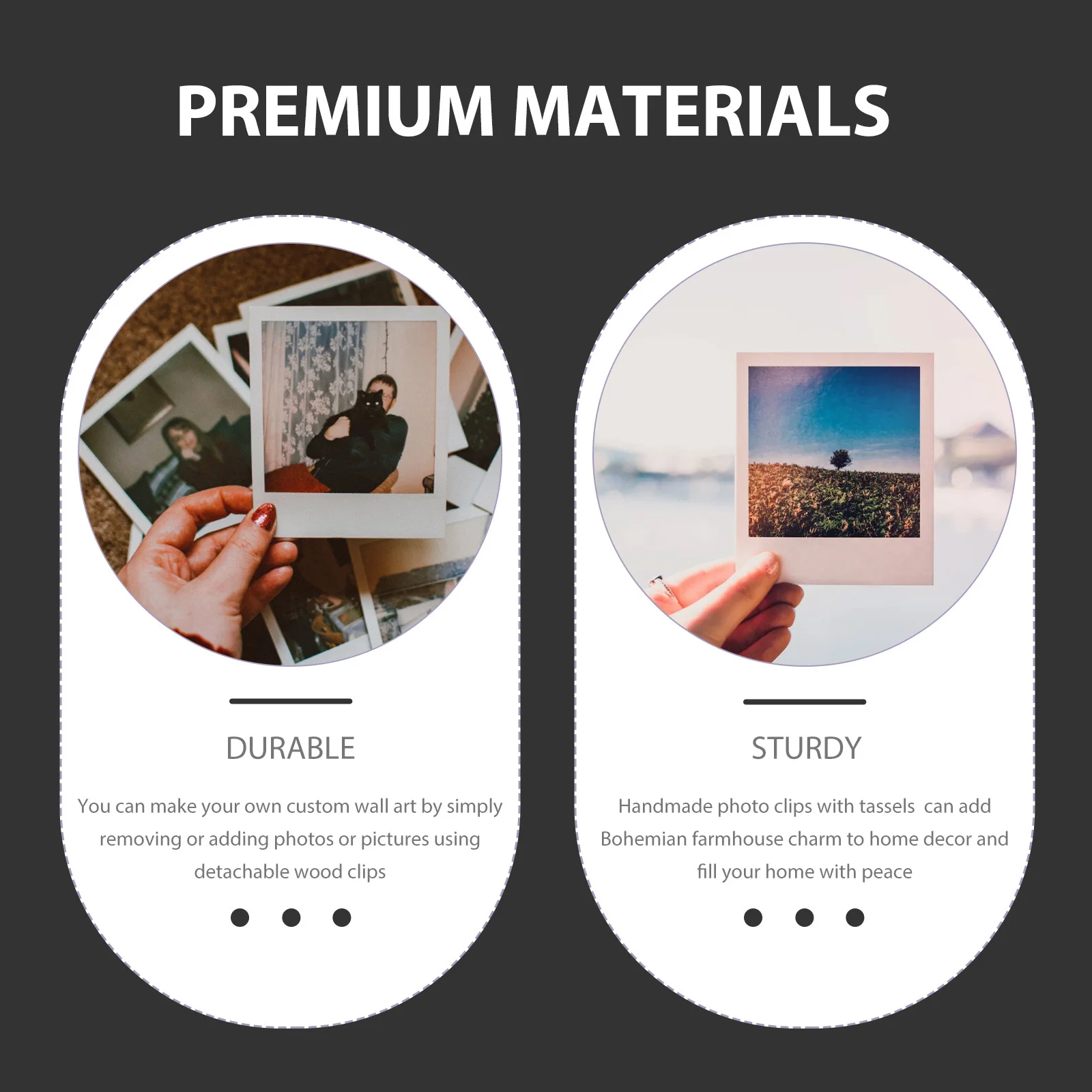 

1Set Wall Hanging Photo Display Tassel String Creative Design for Home Decoration and Gifts Tassel Picture Charm