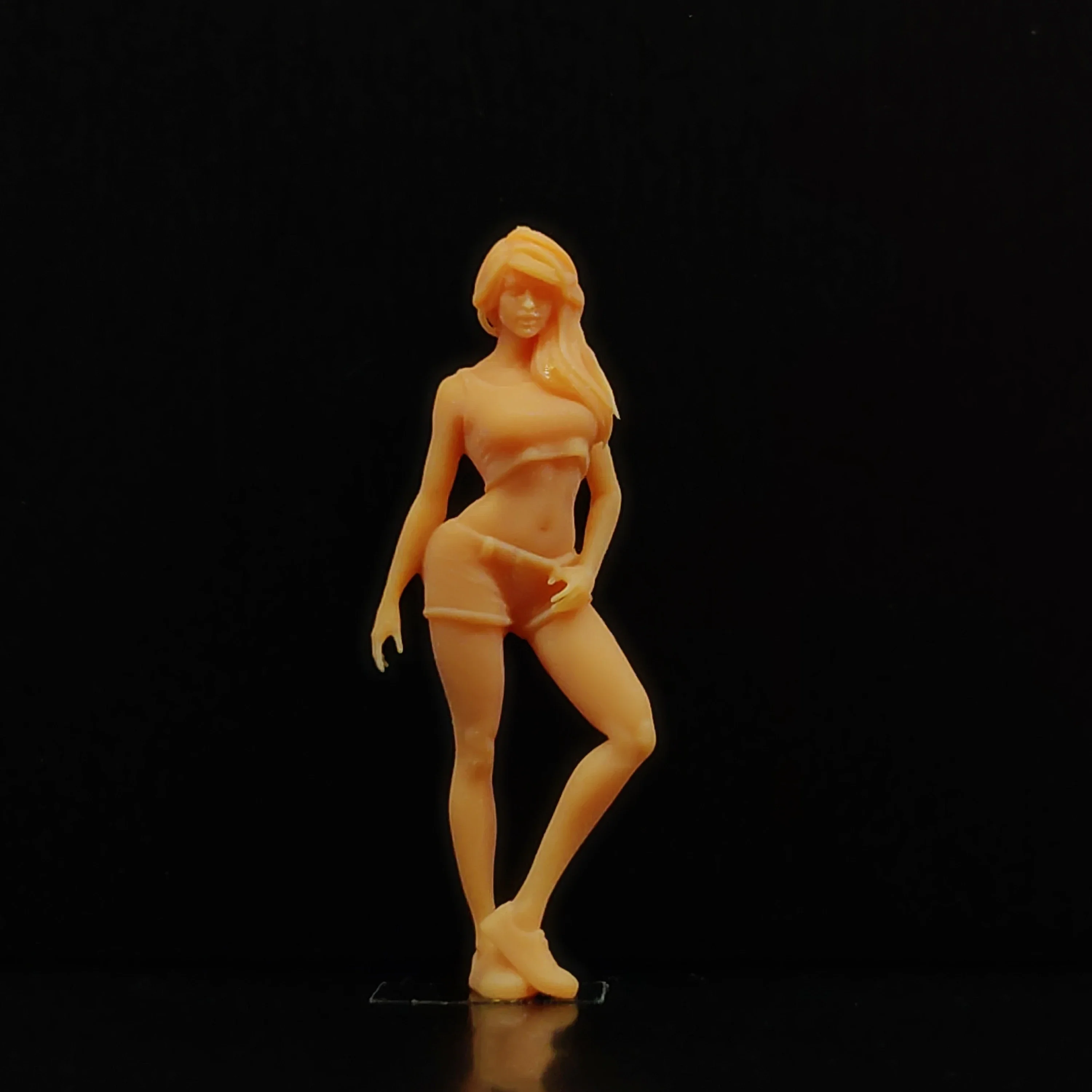1/64 Modell Harz Modell Mädchen ungefärbt Miniatur Diorama hand bemalt t506