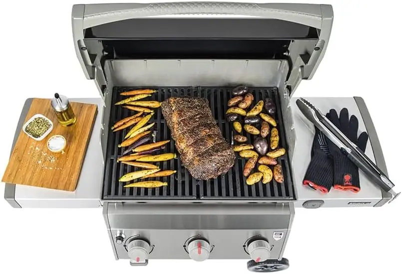 Spirit II-3-Burner Liquid Propano Grill, Black, E-310