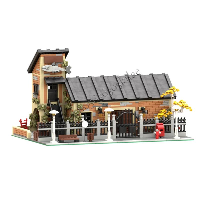 2763 PCS MOC Kreative Die Mittelalterlichen Dosen Fisch Fabrik Modulare Bausteine Modell Pädagogisches DIY Montage Spielzeug Für Jungen Geschenke