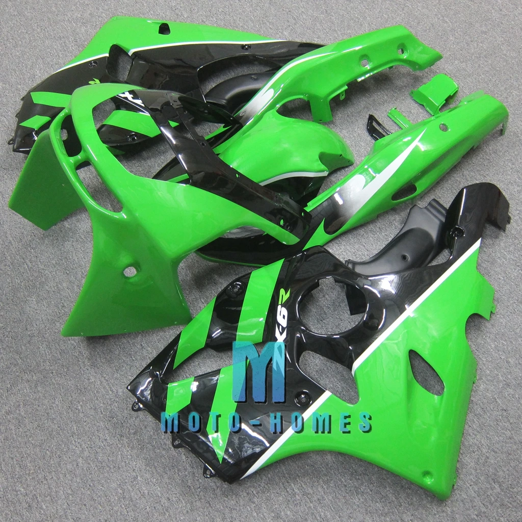 Road/Circuit Fairings Kit for Kawasaki Ninja ZX6R 1994 1995 1996 1997 94 95 96 High Quality Body Rebuild Fairing Set Black Green