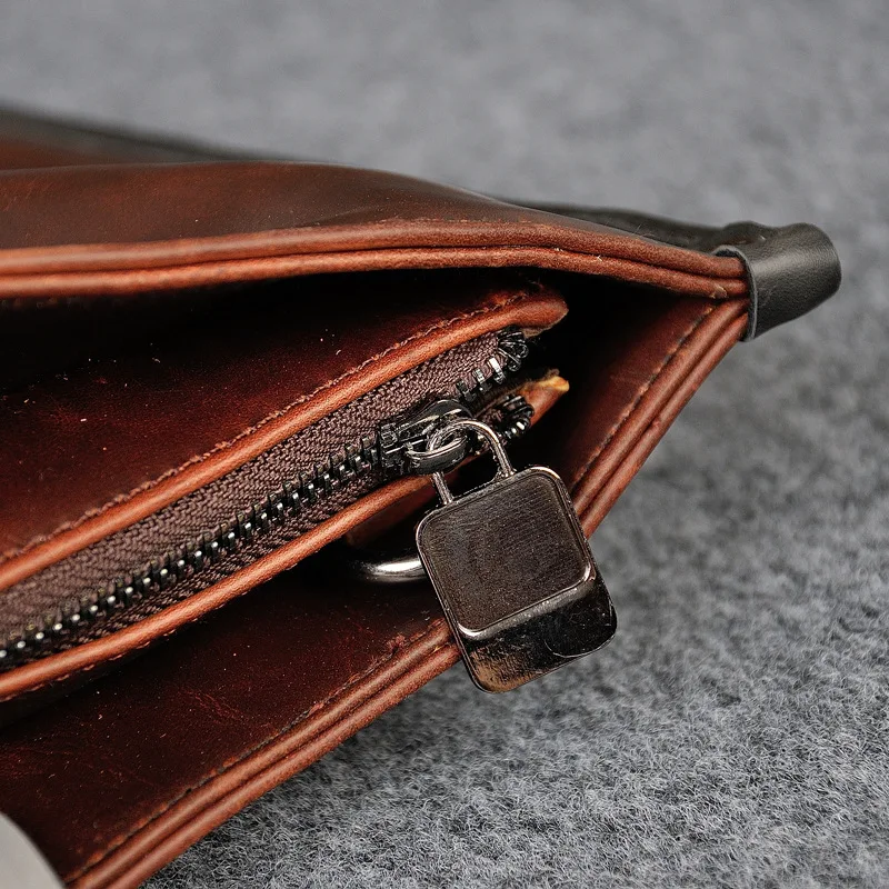 Fashion business single shoulder crossbody PU leather briefcase