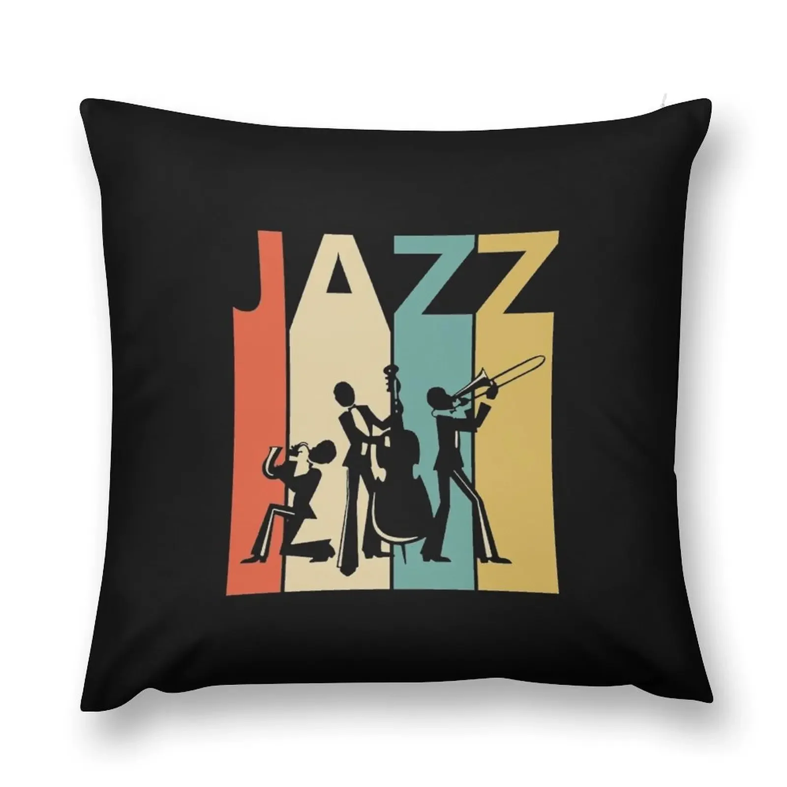 Jazz T-ShirtVintage Jazz Music Lover Gift Throw Pillow Throw Pillow Covers Cushions Decorative Sofa Cushions pillow