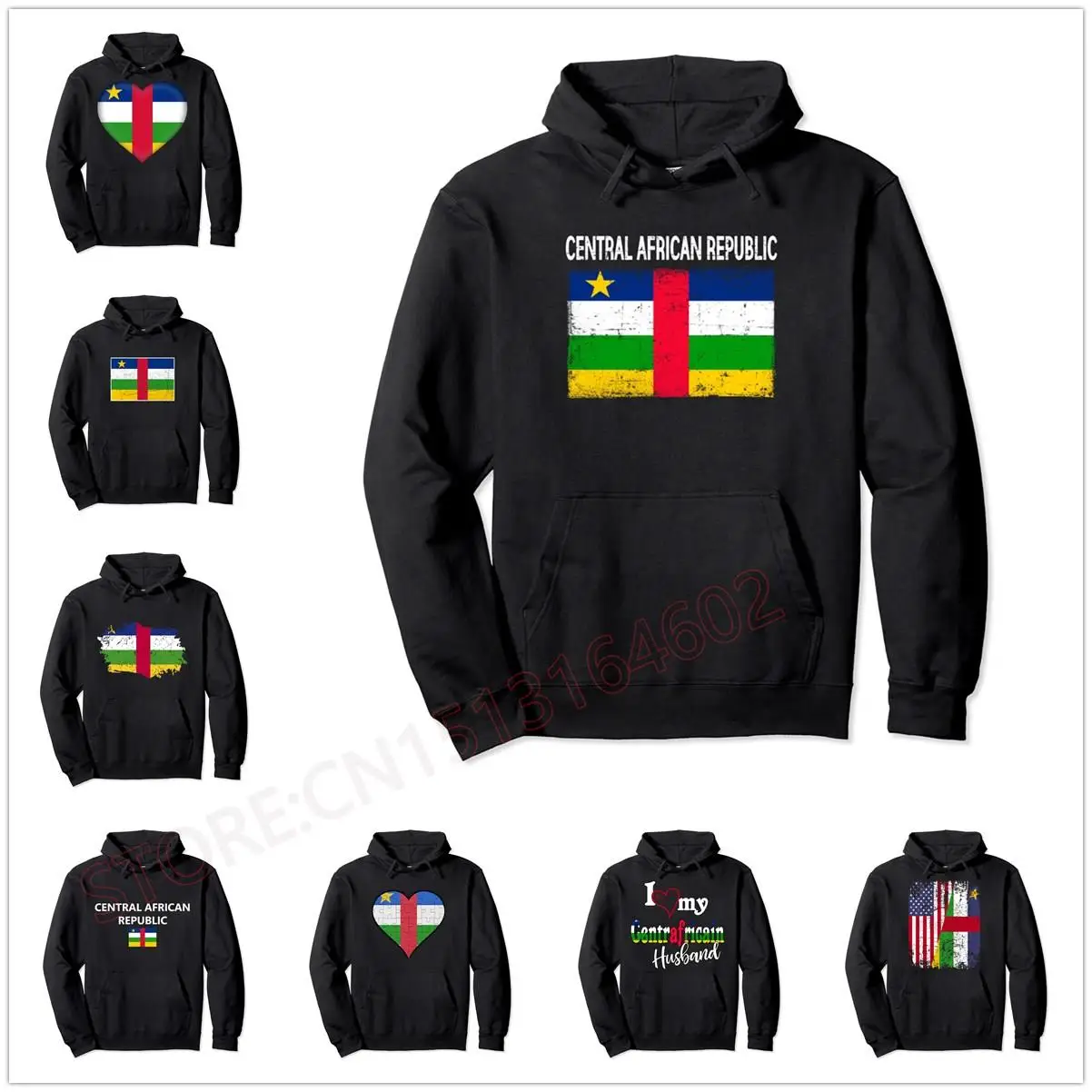 Central African Republic S-6XL Pullover Hoodie Men Women Unisex Cotton Hoodies Man Hip Hop Style Sweatshirt