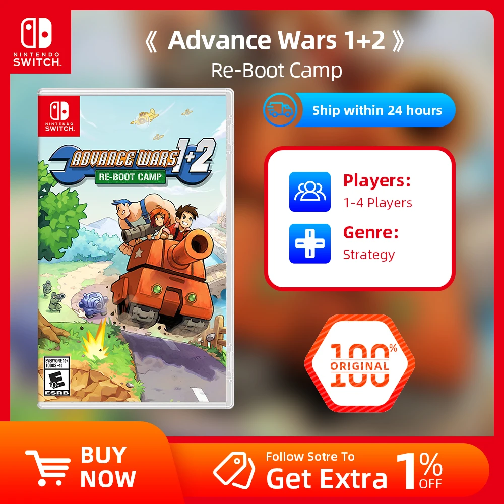 Игровые предложения Nintendo Switch-Advance Wars 1 + 2, картридж для повторной загрузки лагеря-картридж для игр, физическая карта для Switch OLED Lite