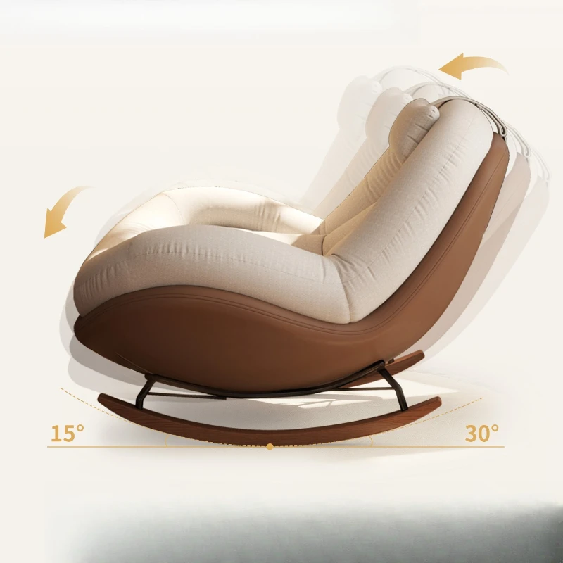 

Lazy sofa rocking chair reclining and sleeping single rocking chair adult reclining adult balcony home leisure sofa