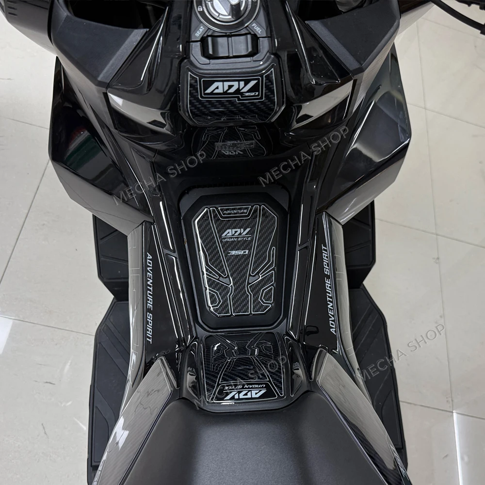 For ADV 350 2025 Tank Pad Protector ADV350 2022- Motorcycle Sticker Decal 3D Epoxy Sticker Carbon Fiber Kit