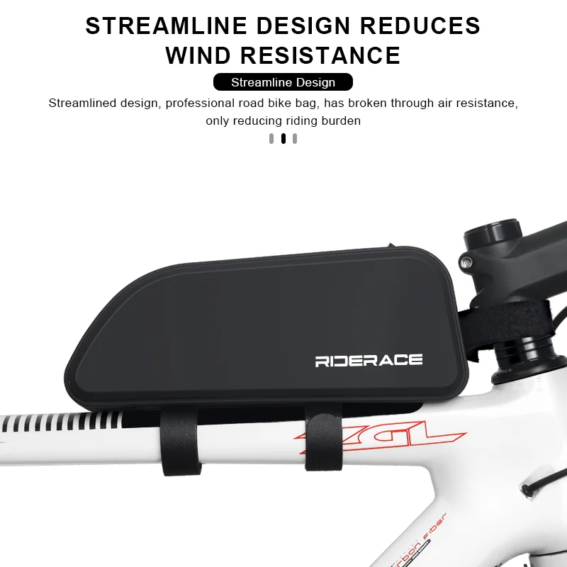 RIDERACE Bike Top Tube Bag Portable TPU Rainproof Bicycle Handlebar Front Bag Road Cycling Accessories Waterproof MTB Gravel view 2