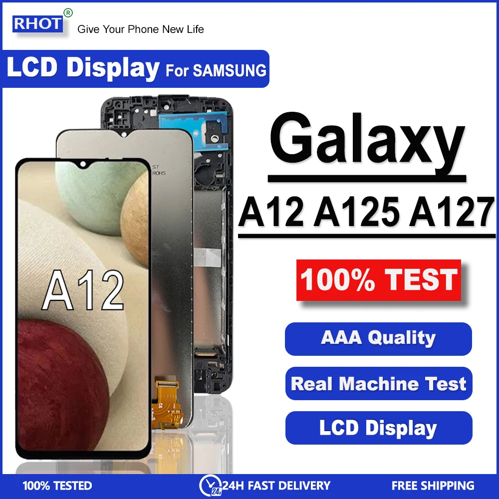 

6.5" LCD Display For Samsung Galaxy A12 LCD A125 A125M A125F LCD Touch Screen Digitizer Assembly For Galaxy A127 LCD Display