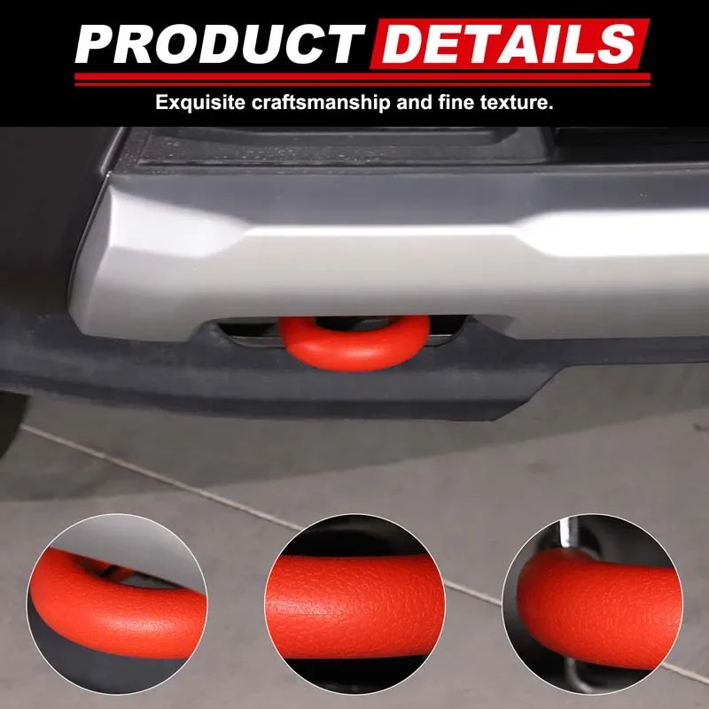

TPE For Ford Ranger Ranger 2023+ Car Iron Tow Hook Rescue Front Trailer Hook Protective Decorative Exterior Accessories 2 Pcs