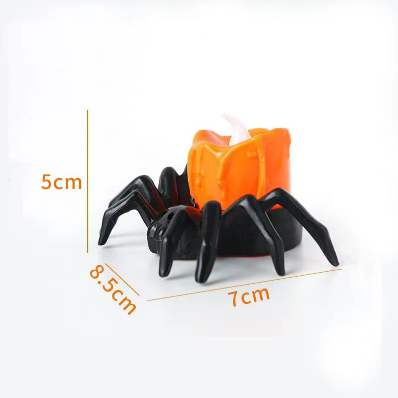 Halloween Spider Candle Light-Halloween Atmosphere Decoration Props-Electronic Candle Lamp,Glowing Spider Night Light