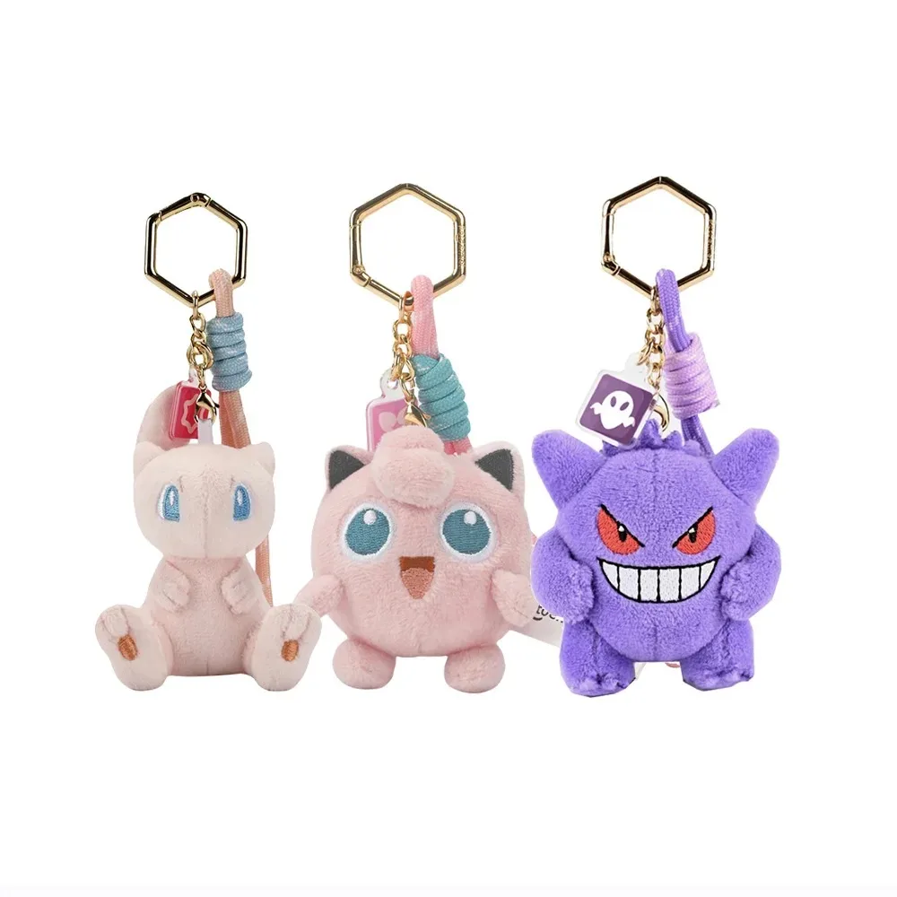 Anime Kawaii Pikachu Schlüsselanhänger Gengar Togepi Sprigatito Mew Jigglypuff Mimikyu Plüschtier Niedliche Plüsch-Schlüsselanhänger Puppen Anhänger Geschenke