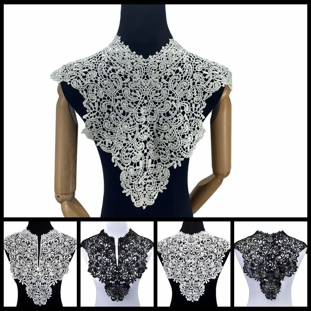 Fake Collar Detachable Lace Neckline Embroideried Fabric Collarband Hollow Neckline Hollow Women Neckline DIY