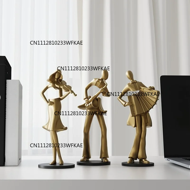 Light luxury high-end music player abstract art figure ornament study living room wine cabinet home accessories