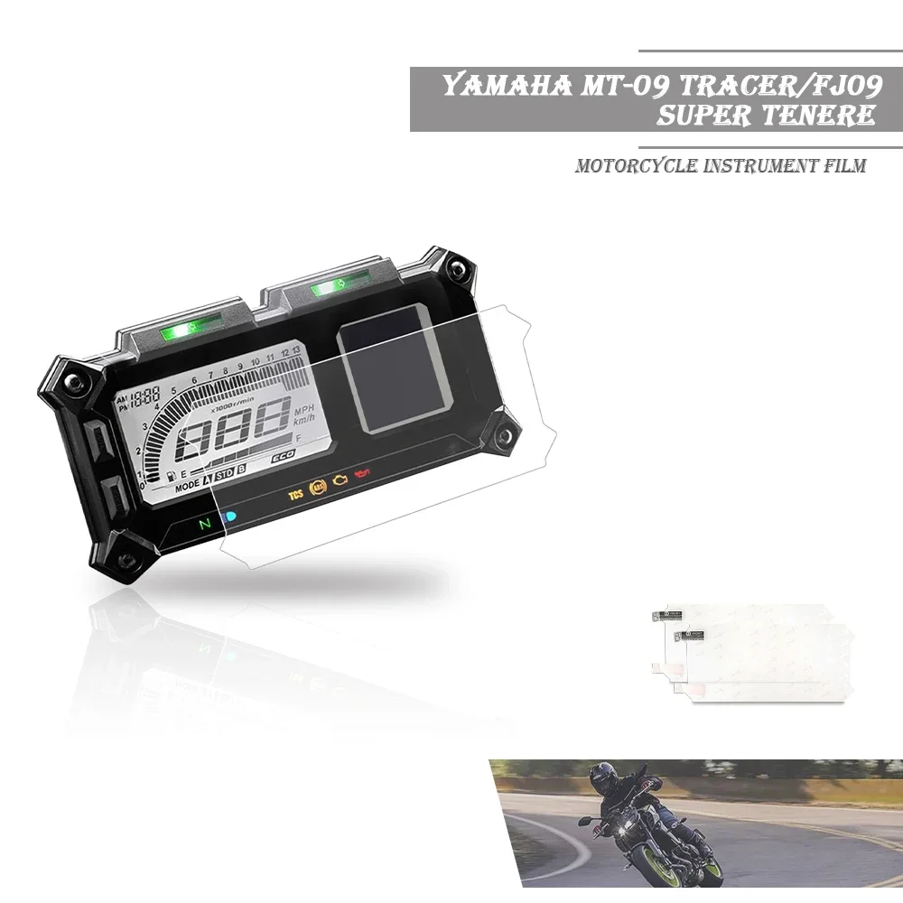 2 Set Motorcycle Speedometer Instrument TPU Film Dashboard Screen Protector Gauge Fit For Yamaha MT-09 TRACER FJ09 SUPER TENERE