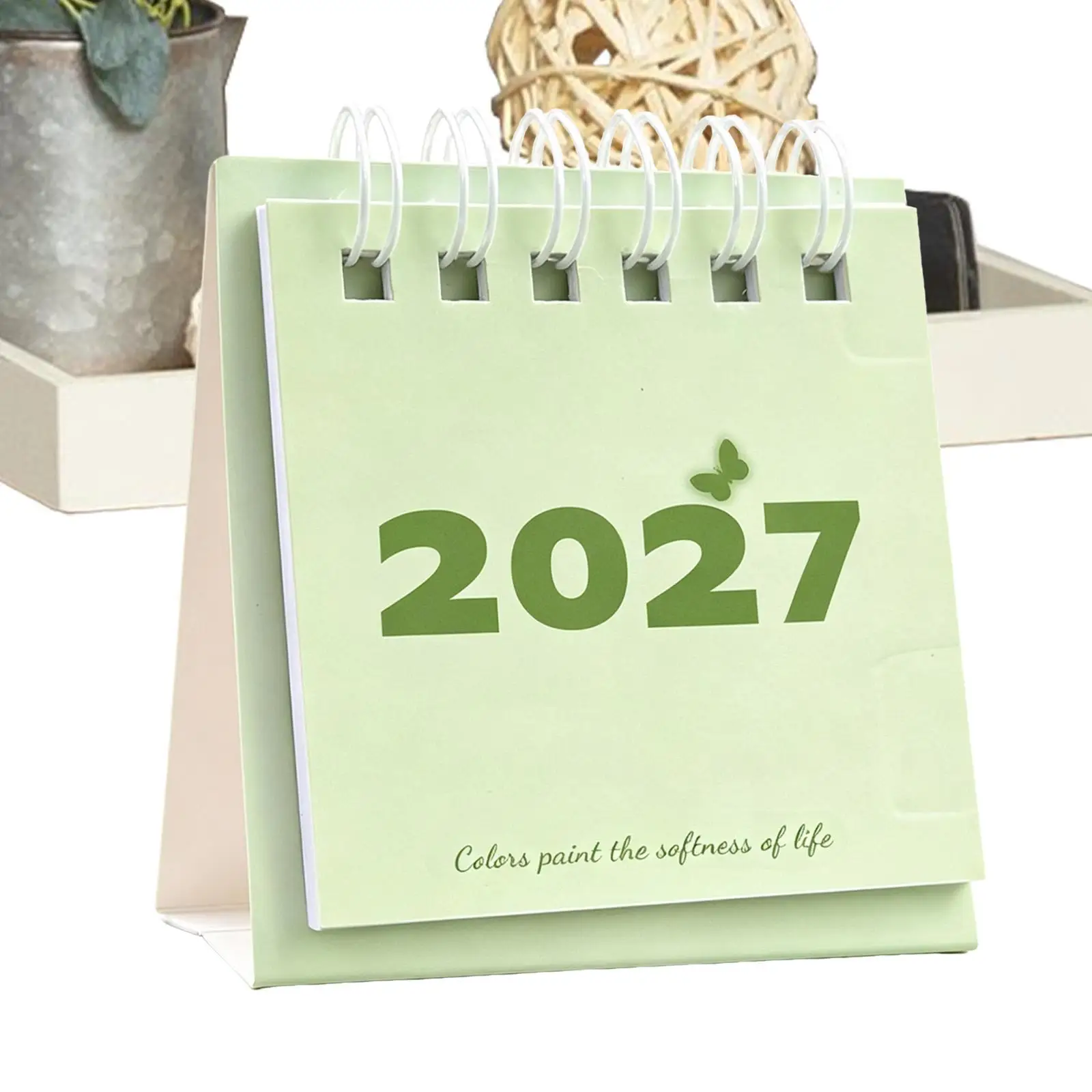 2027 Mini Desk Calendar 12 Monthly January To December Family Planner Small Desk Calendar for Home Indoor Bedroom School