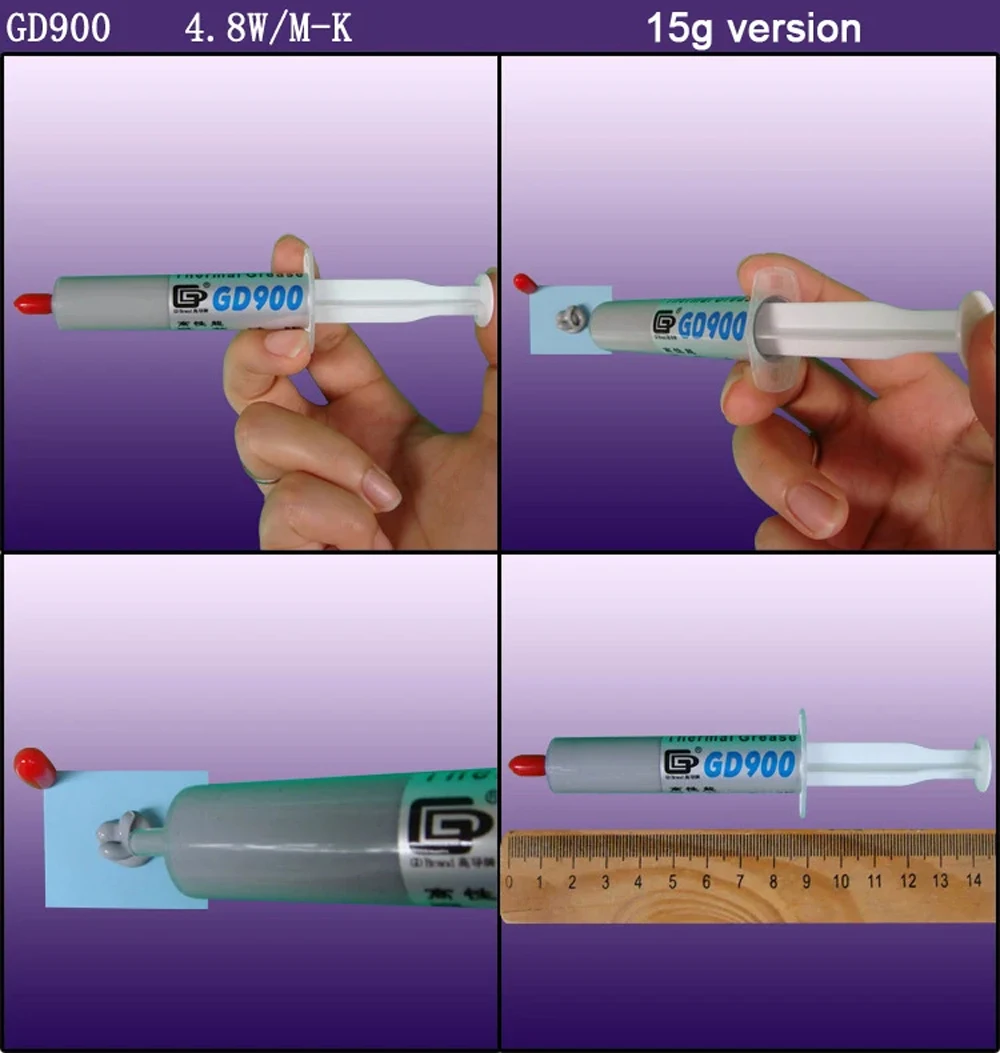 7 g, 15 g, 30 g GD900 Wärmeleitpaste, leitfähiges Fett, MX 4, Silikonpaste, Kühlkörper, Prozessor, CPU, GPU, Kühler, Lüfter, Gips – Detail 9