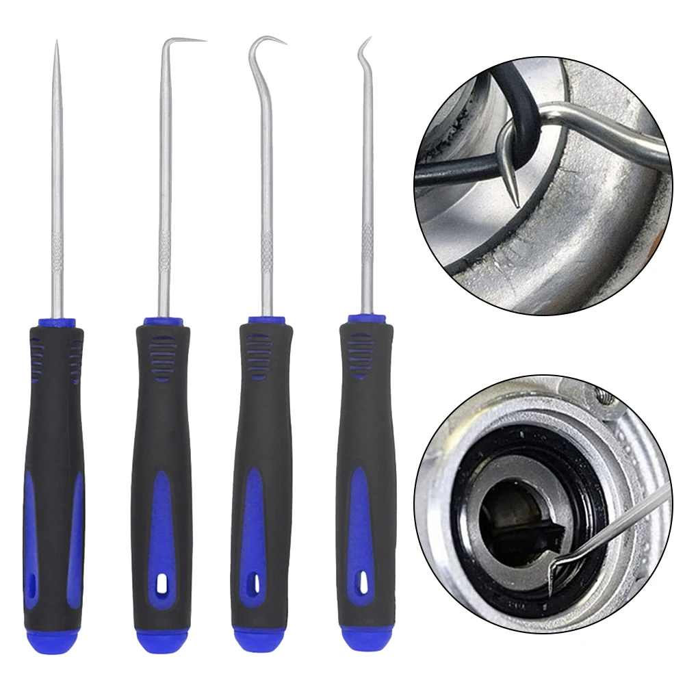 4Pcs Auto Car Oil Seal Screwdrivers Set O-Ring Seal Gasket Puller Remover Pick Hooks Tools Sealing Repair Tools 160mm 165mm