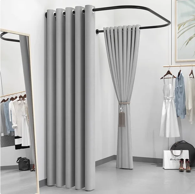 Fitting room, internet famous Instagram style changing room, L-shaped U-shaped partition door curtain