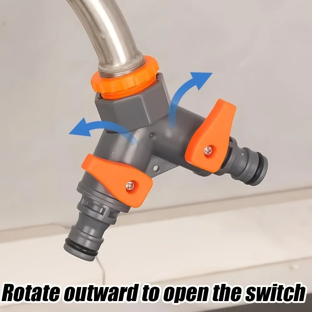 Connecteur de tuyau en Y à trois voies, raccord rapide, adapté aux raccords de système d'irrigation de jardin et aux adaptateurs directionnels