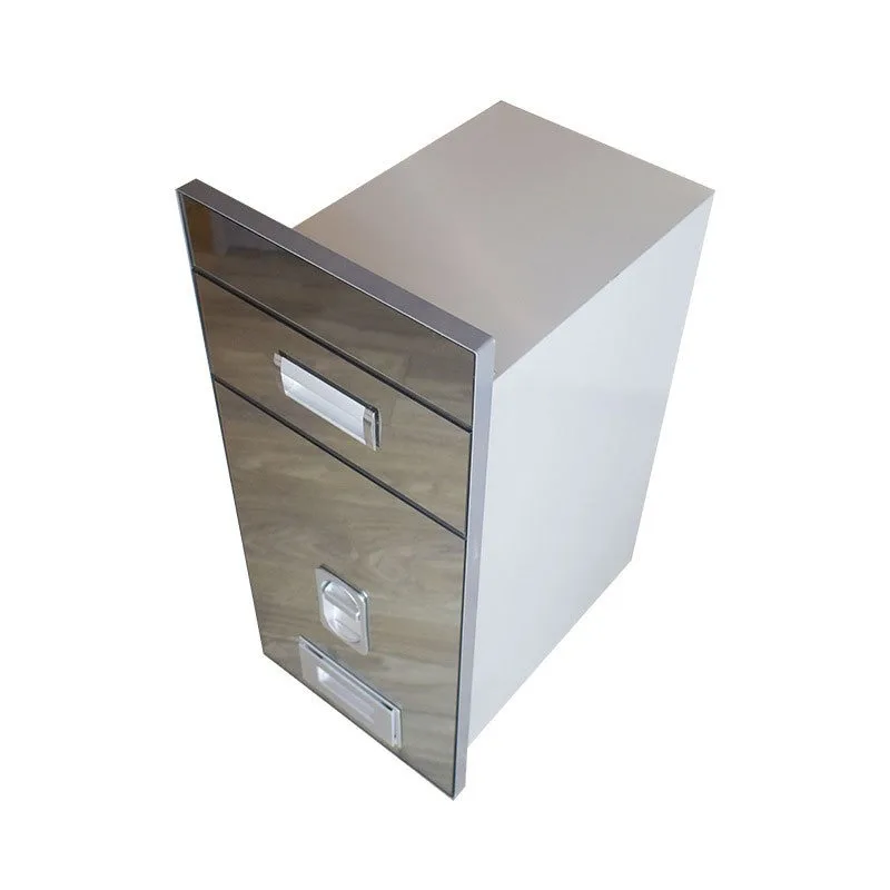 201 stainless steel embedded mirror rice box, electronic metering, insect-proof and moisture-proof kitchen rice storage cabinet