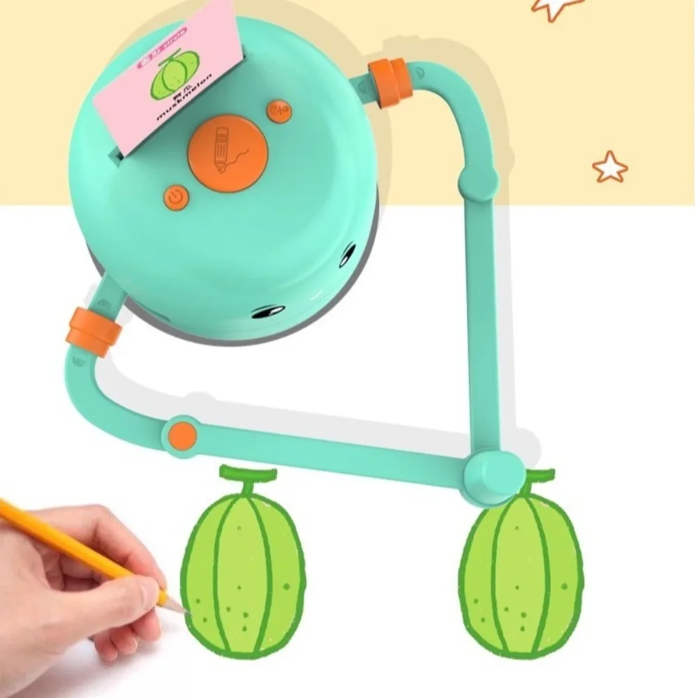 Smart Interactive Drawing Robot with 100 Word Cards Voice Interaction Montessori Learning Toy Color Pens Educational Toy