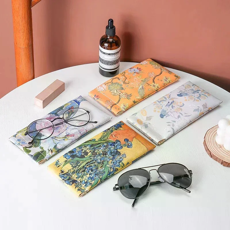 Portable PU Leather Glasses Bag Anti Pressure Anti-lost Sunglasses Storage Bag Simple Glasses Case Eyewear Bag