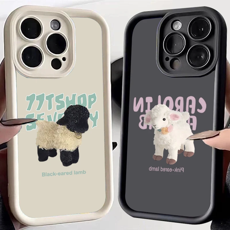 Case For Redmi Note 13 Cases Redmi 12 Cases Adorable Sheep Phone Case For Xiaomi Redmi Note 12 Pro Plus 12S 11S 11 10S 10 Cover