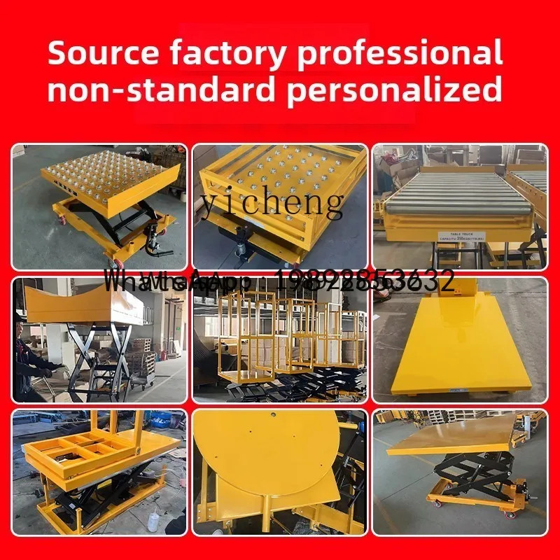 Truk platform angkat hidrolik manual A1, angkat elektrik mobile, angkat kecil, troli sederhana