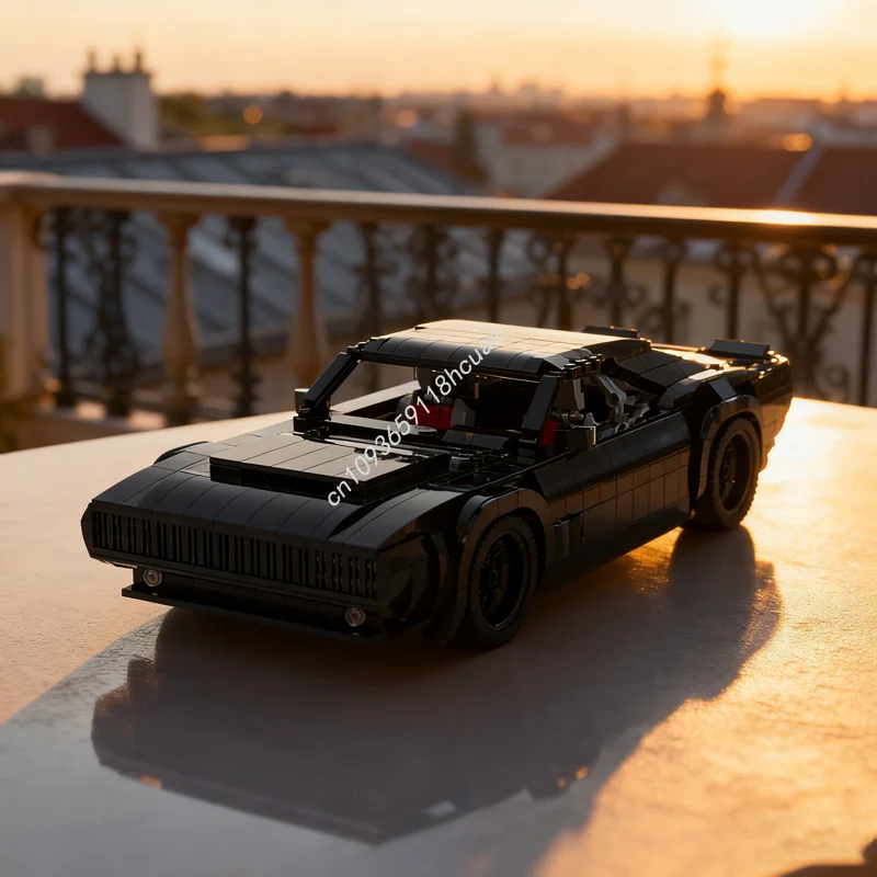 

Модель MOC SEMA Concept Muscle Car Iconsed, строительные блоки, рождественский подарок, архитектурная игрушка, креативная идея, образовательный кирпич